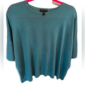 Eileen Fisher Blue Short Sleeved Sweater - EUC